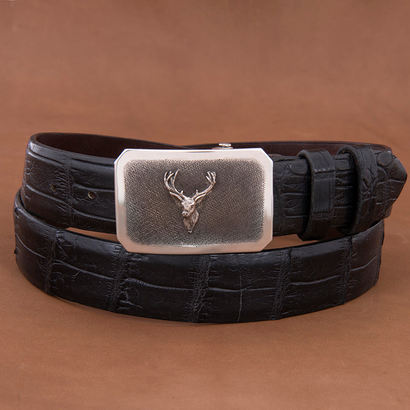 Mesa Buck Crosshatch Buckle with High Polished Border
