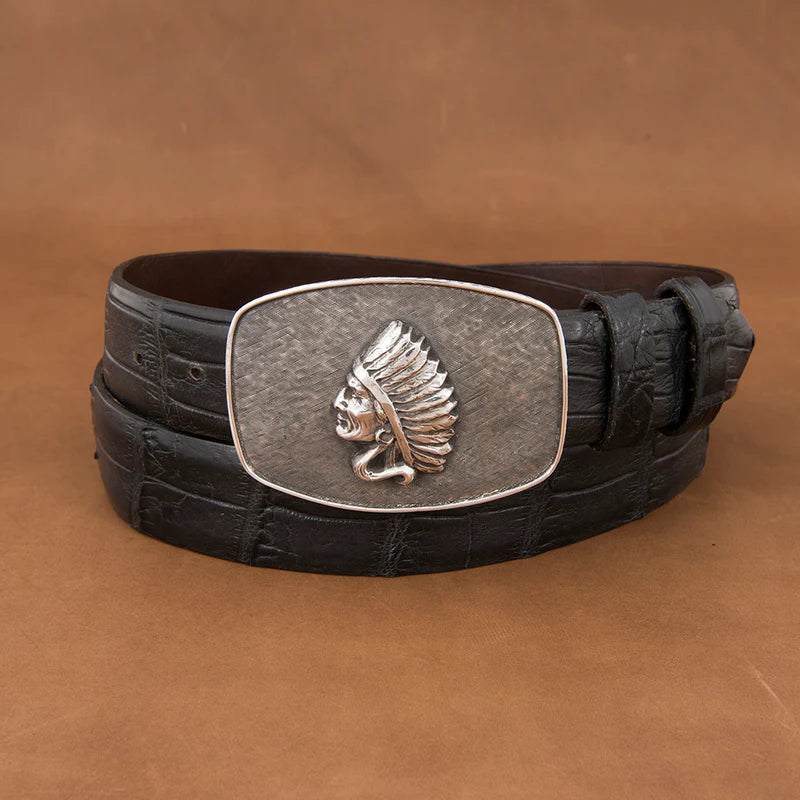 COLT CROSSHATCH BUCKLE WITH SIDE CHIEF