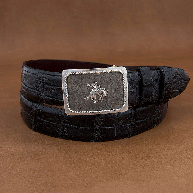 Grove Heavy Matte Buckle with Bronc