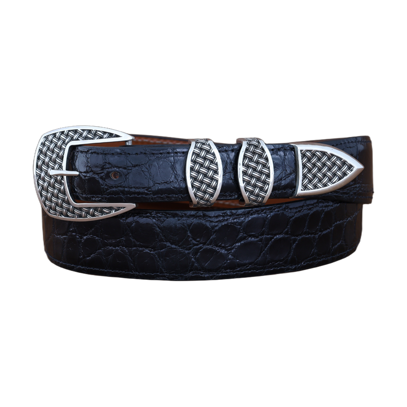 1" Basketweave Buckle Set