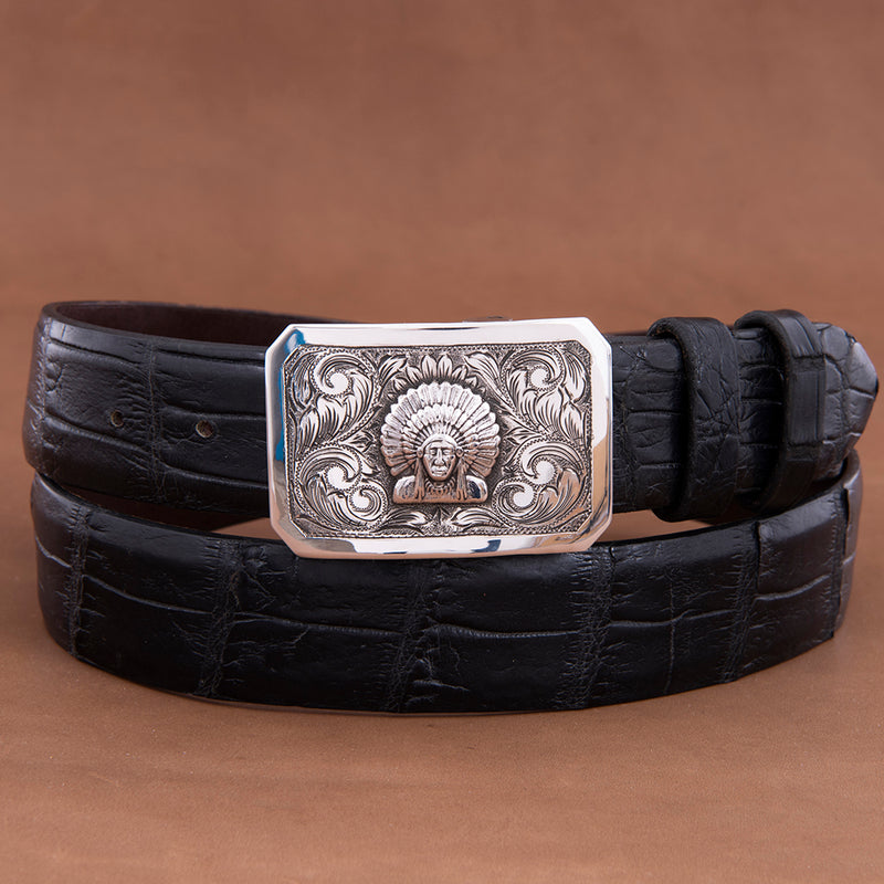 Mesa Western Buckle with Chief and High Polished Border