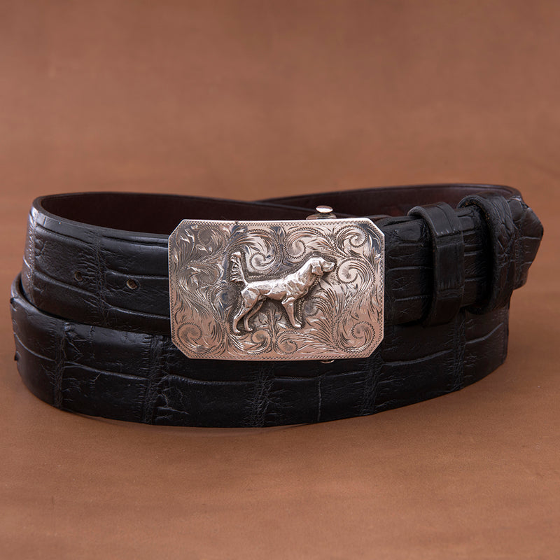 Mesa Western Buckle with Hunting Dog
