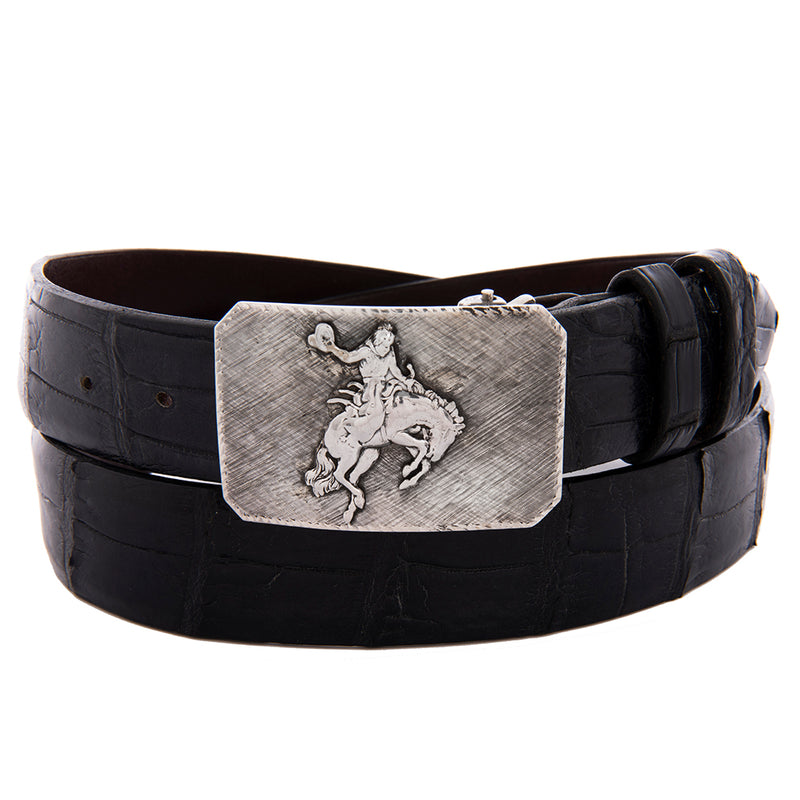 Mesa Crosshatch Buckle with Bronc
