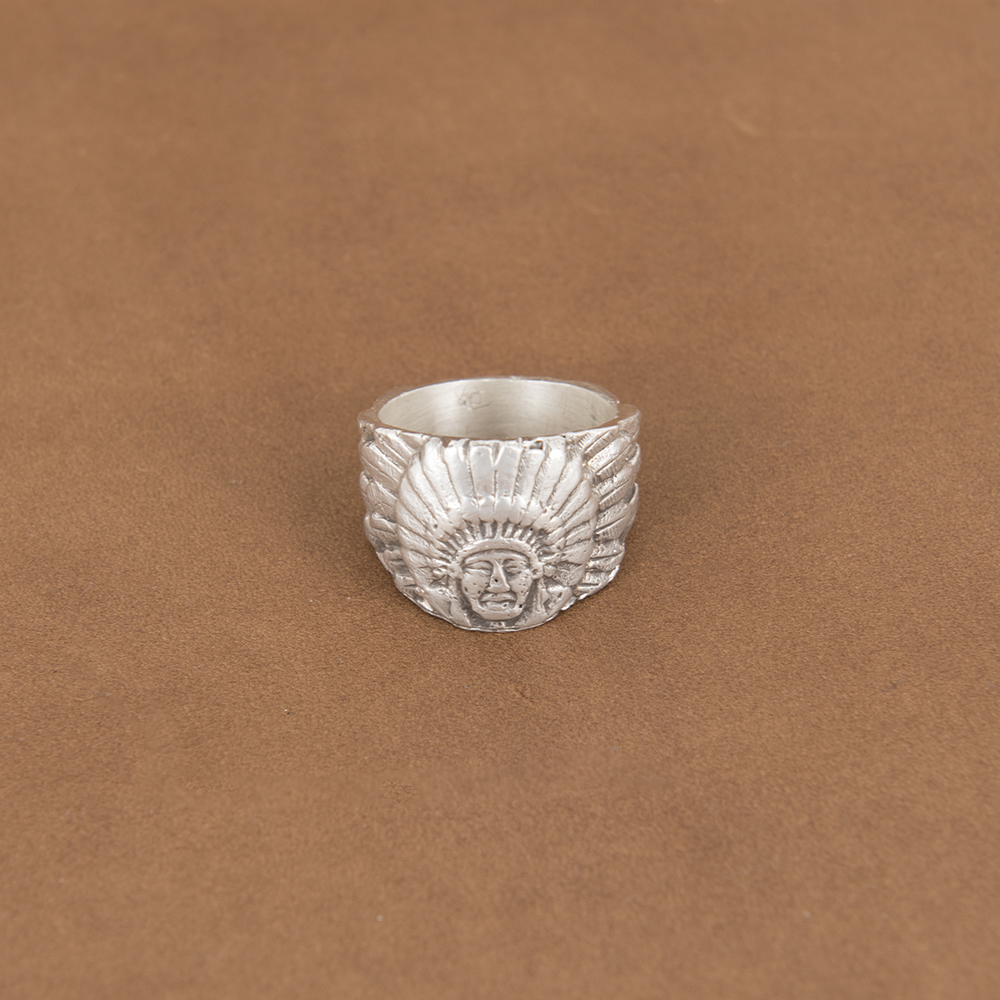 ST STERLING SILVER INDIAN CHIEF RING 12 