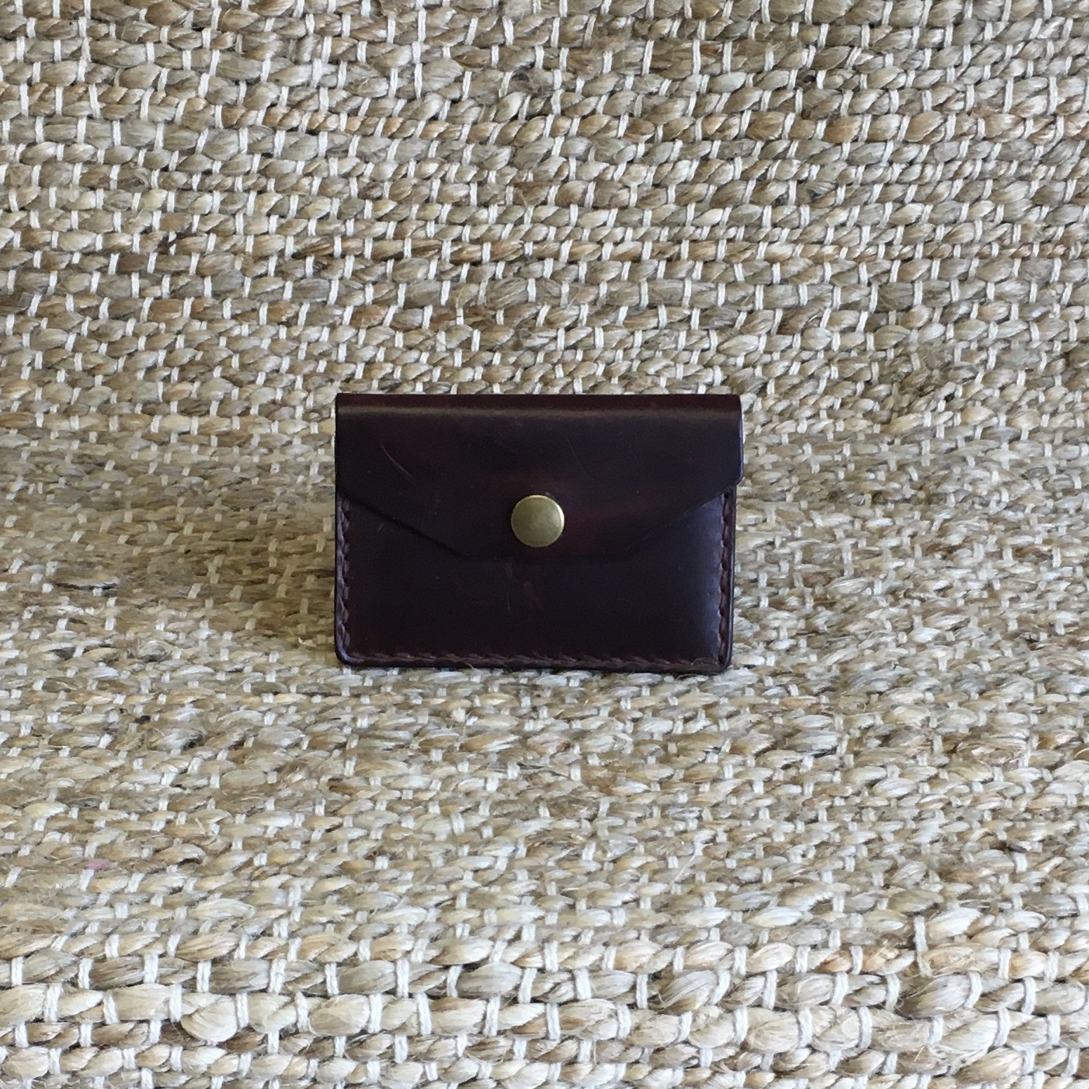 BURNS 1876 RUSSET LEATHER CARD WALLET