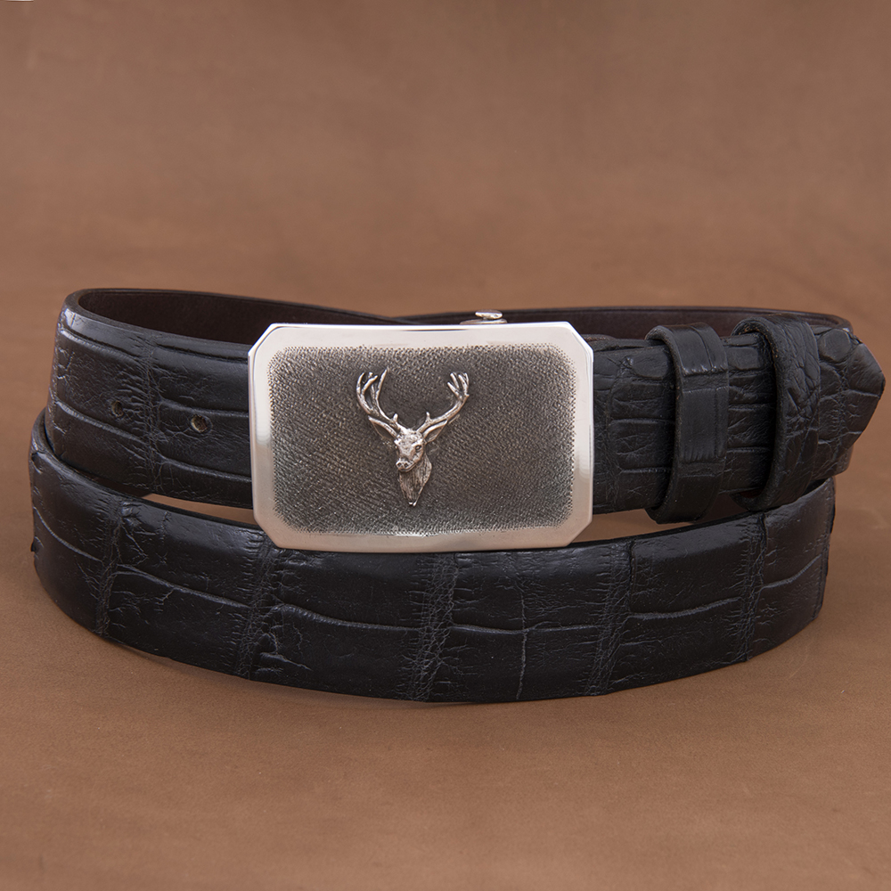 Mesa Buck Crosshatch Buckle with High Polished Border