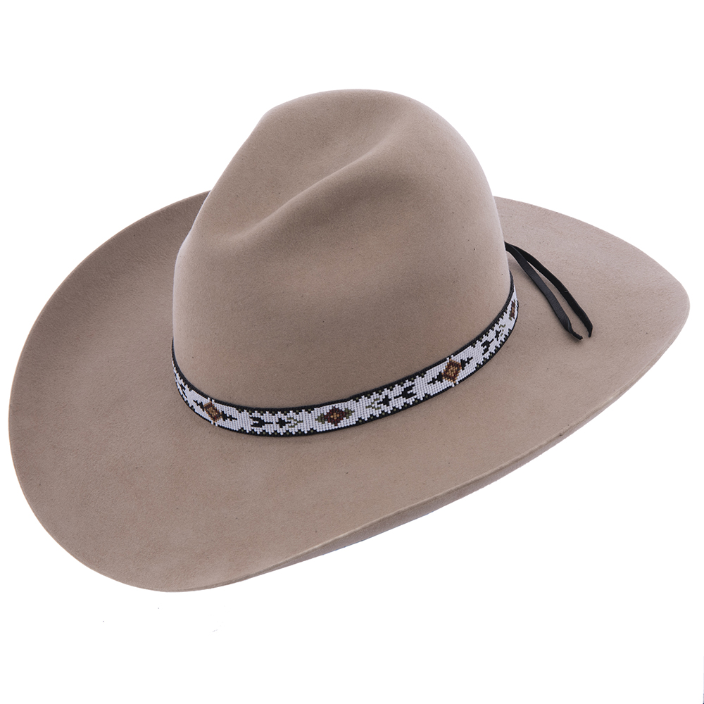 13 Wide White Hatband w/Black, Green, Picasso Red