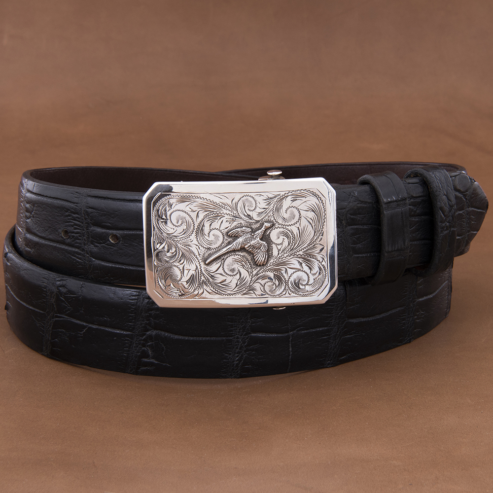SST Mesa Engraved Buckle w/Pheasant HP Border