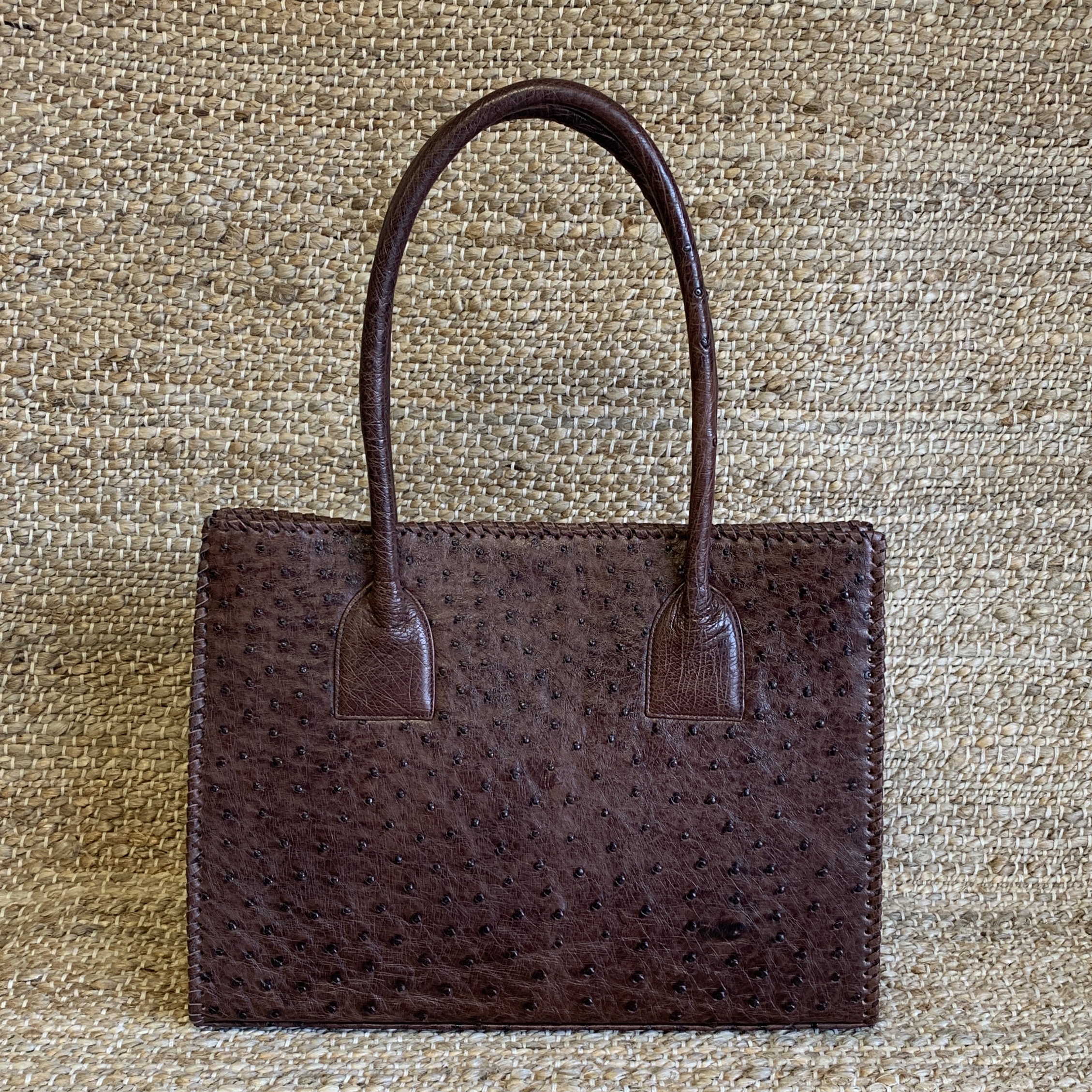 SIENNA FULL QUILL OSTRICH HANDBAG