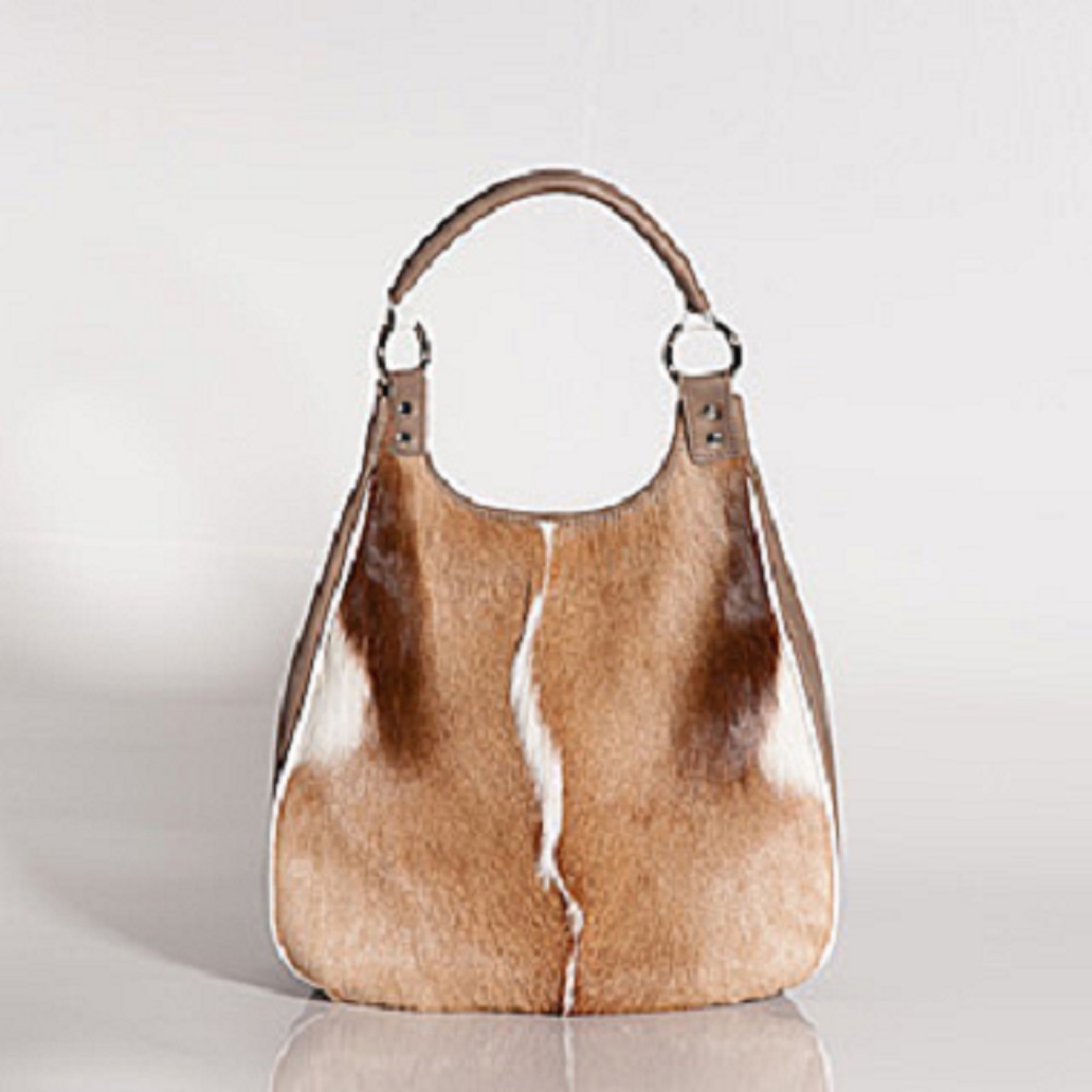 KASANA TAUPE LEATHER W/ ICE WHITE PIPING