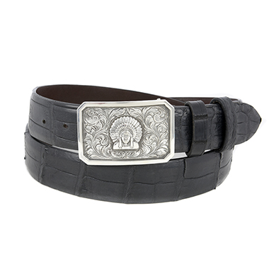 SUNSET TRAILS ENGRAVED RIDGE BUCKLE W/ CHIEF 