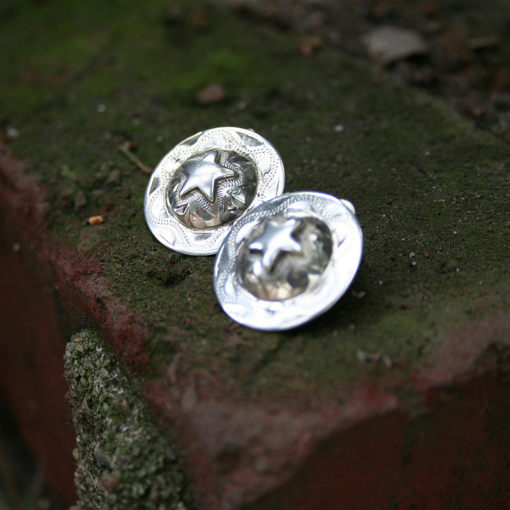 Sterling Silver Star Stud Earrings