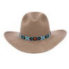 Cross & Feather Turquoise Beaded Hat Band