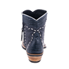 Ladies Navy Ostrich Caiman Tipped Short Cowboy Boots