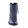 Ladies Navy Blue Full Quill Ostrich Short Boots
