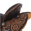 BURNS RUSSET SO/CHOCOLATE RO BARREL SADDLE 3/4 SUNNY D DYED AND ANTIQUED