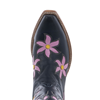 Ladies Navy Blue and Pink Pinwheel Floral Cowboy Boot