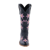 Ladies Navy Blue and Pink Pinwheel Floral Cowboy Boot