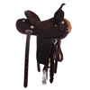 Chocolate RO Sunny D Snake Border Round Barrel Saddle