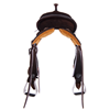 Chocolate RO Sunny D Snake Border Round Barrel Saddle
