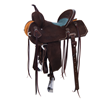 Burns Chocolate RO Barrel Saddle- Notched- Natural BS Corners