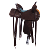 Chocolate RO Turquoise Python Buckstitch Notch Barrel Saddle