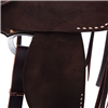 Chocolate RO Turquoise Python Buckstitch Notch Barrel Saddle