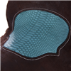 Burns Chocolate RO Barrel Saddle- Notched- Natural BS Corners