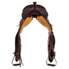 Chocolate 1/8 Breed Julya Floral Round Barrel Saddle