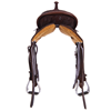 Chocolate 1/8 Breed Julya Floral Round Barrel Saddle