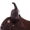 Chocolate 1/8 Breed Julya Floral Round Barrel Saddle