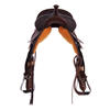 Chocolate 1/8 Breed D Daisy Waffle Round Barrel Saddle