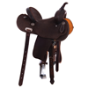 Chocolate 1/8 Breed D Daisy Waffle Round Barrel Saddle