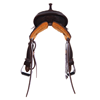 Chocolate 1/8 Breed D Daisy Waffle Round Barrel Saddle
