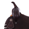 Chocolate 1/8 Breed D Daisy Waffle Round Barrel Saddle