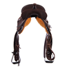 Chocolate RO Beadline Round Barrel Saddle