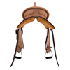 Russet RO Diamond 1/2 Diamond Border Notched Barrel Saddle