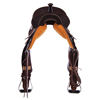 Chocolate RO Full Natural Buckstitch Round Barrel Saddle