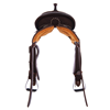 Chocolate RO Full Natural Buckstitch Round Barrel Saddle