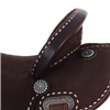 Chocolate RO Full Natural Buckstitch Round Barrel Saddle