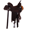 Chocolate RO Rope Buckstitch Corner Notched Barrel Saddle