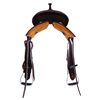 Chocolate RO Rope Buckstitch Corner Notched Barrel Saddle