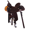 Chocolate 1/2 Breed Waffle and Julya Notched Barrel Saddle