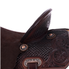 Chocolate 1/2 Breed Waffle and Julya Notched Barrel Saddle