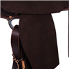 Chocolate 1/2 Breed Waffle and Julya Notched Barrel Saddle