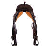 Chocolate RO Diamond 1/2 Diamond Notched Barrel Saddle