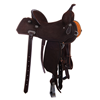 Chocolate RO Diamond 1/2 Diamond Notched Barrel Saddle