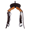 Chocolate RO Diamond 1/2 Diamond Notched Barrel Saddle