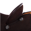 Chocolate RO Diamond 1/2 Diamond Notched Barrel Saddle