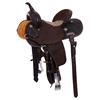 Burns Chocolate SO/RO Barrel Saddle- Round- 1/2 Basket-MW FC